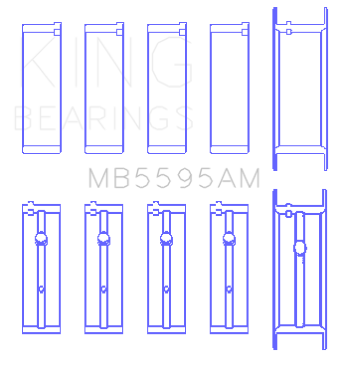 King Nissan KA-24E Main Bearing Set - Size STD King Engine Bearings Bearings AXOPROS