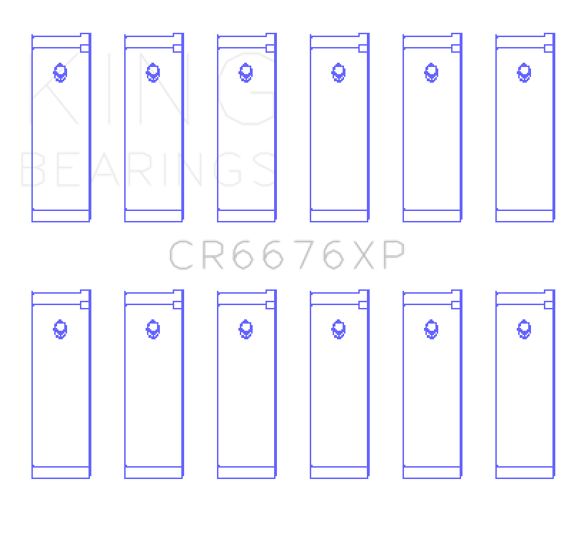 King Nissan VG30DE/VG30DETT/VG30E/VG30T Performance Rod Bearing Set - Size STDX King Engine Bearings Bearings AXOPROS