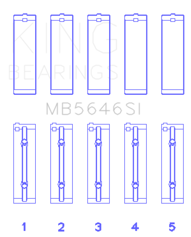 King Toyota 1AZFE/2AZFE Main Bearing Set King Engine Bearings Bearings AXOPROS