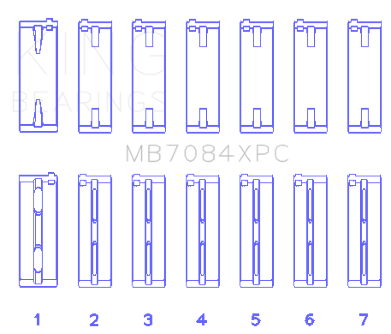King Toyota 2JZGE/2JZGTE 24V 3.0L pMaxKote Performance Main Bearing Set - Size STD King Engine Bearings Bearings AXOPROS