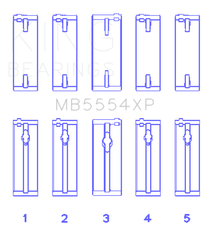 King Toyota 3SGTE Performance Main Bearing Set - Size STD King Engine Bearings Bearings AXOPROS