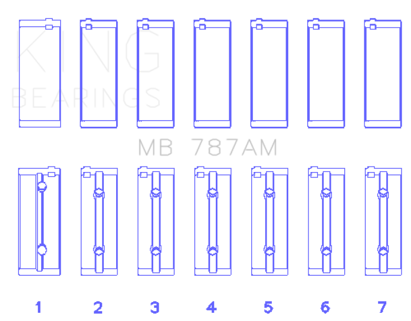 King Toyota 5ME/5MGE/7MGE/7MGTE (Size STD) Main Bearing Set - Size STD King Engine Bearings Bearings AXOPROS