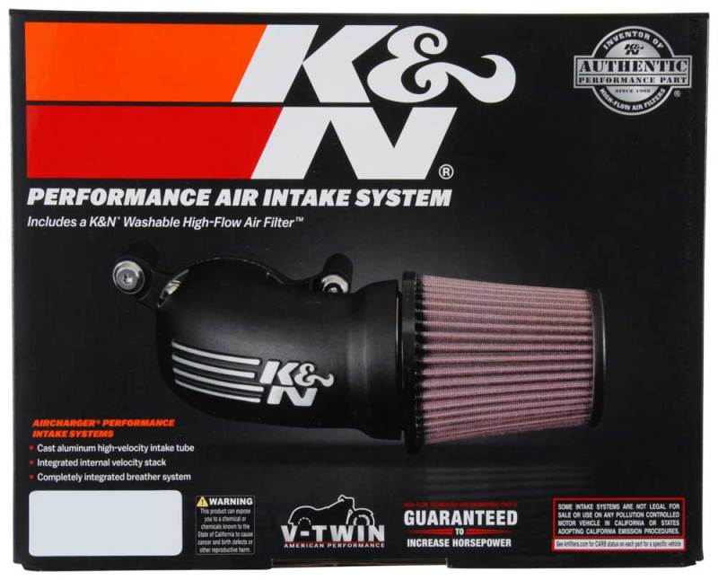 K&N 01-17 Harley Davidson Softail / Dyna FI Performance Air Intake System K&N Engineering Cold Air Intakes AXOPROS