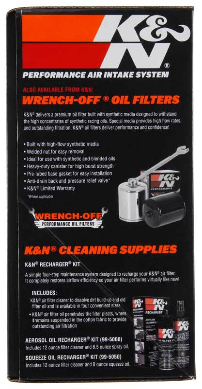 K&N 01-17 Harley Davidson Softail / Dyna FI Performance Air Intake System Silver K&N Engineering Cold Air Intakes AXOPROS