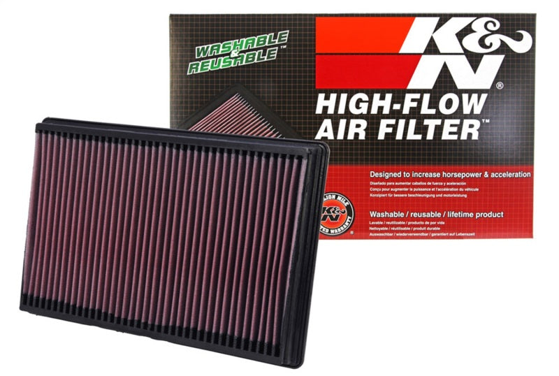 K&N 02-10 Dodge Ram 1500/2500/3500 3.7/4.7/5.7L Drop In Air Filter K&N Engineering Air Filters - Drop In AXOPROS