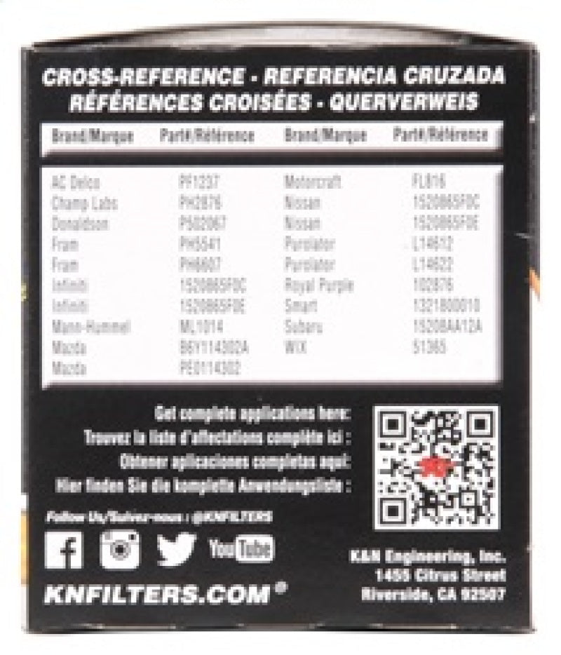 K&N 03-07 Mitsubishi Lancer Wrench-Off Oil Filer K&N Engineering Oil Filters AXOPROS