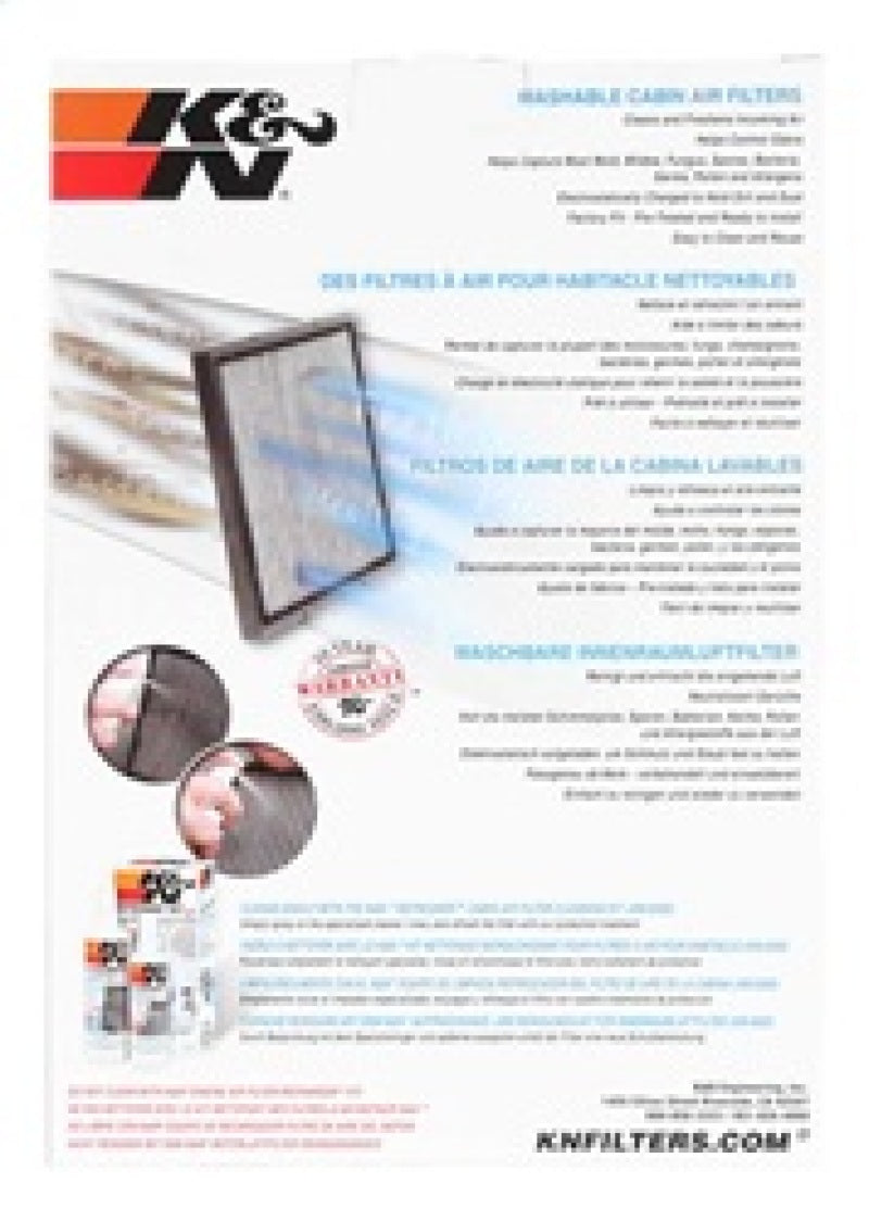 K&N 04-09 Honda S2000 2.2L L4 Cabin Air Filter K&N Engineering Cabin Air Filters AXOPROS