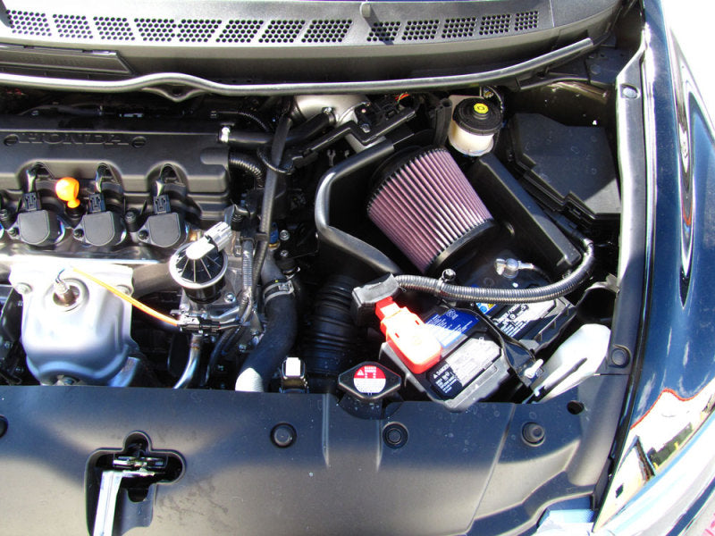 K&N 06-09 Civic 1.8L Silver Typhoon Short Ram Intake K&N Engineering Cold Air Intakes  AXOPROS