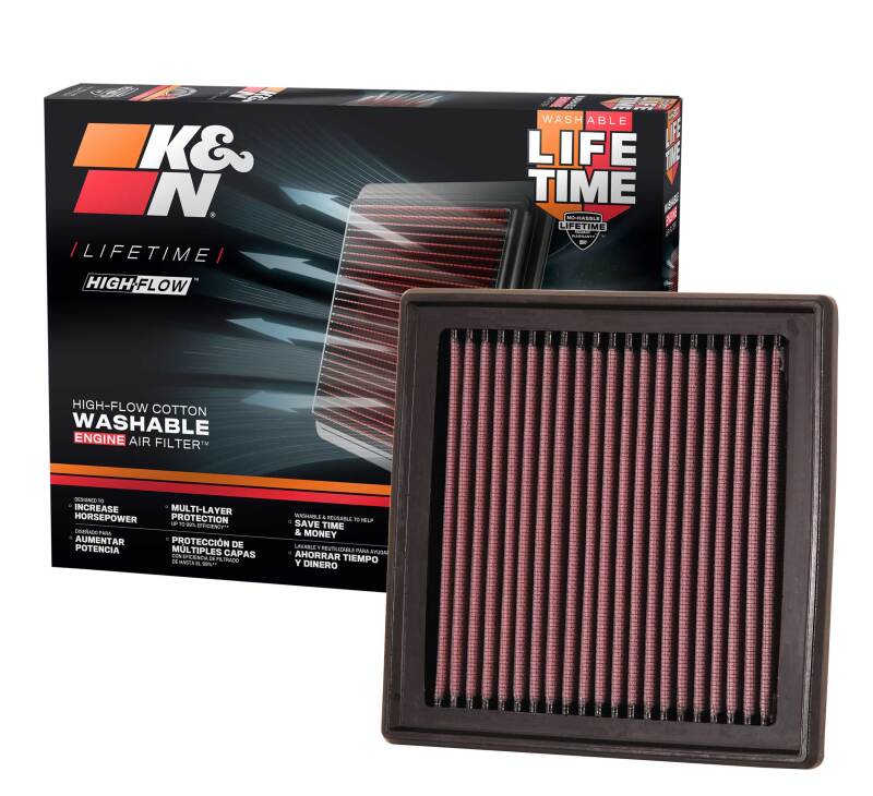 K&N 07-09 350z/370z/G35/G37 Drop In Air Filter K&N Engineering Air Filters - Drop In AXOPROS
