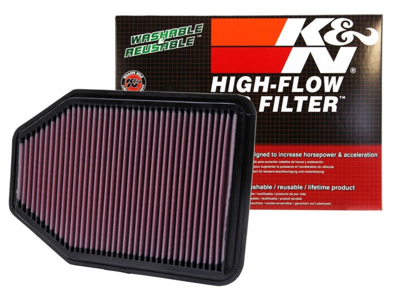 K&N 07-10 Jeep Wrangler 3.8L V6 Drop In Air Filter K&N Engineering Air Filters - Drop In AXOPROS