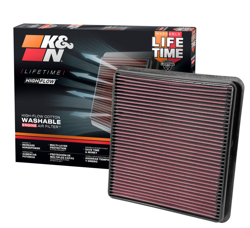 K&N 07-10 Toyota Tundra/Sequoia/Land Cruiser Drop In Air Filter K&N Engineering Air Filters - Drop In AXOPROS