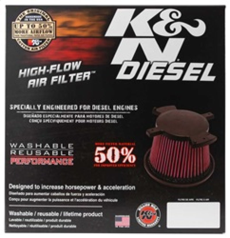 K&N 07 Dodge Ram 2500/3500 6.7L-L6 DSL Drop In Air Filter K&N Engineering Air Filters - Drop In AXOPROS