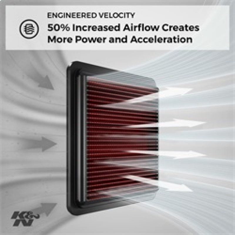 K&N 08-09 Evo X Drop In Air Filter K&N Engineering Air Filters - Drop In AXOPROS