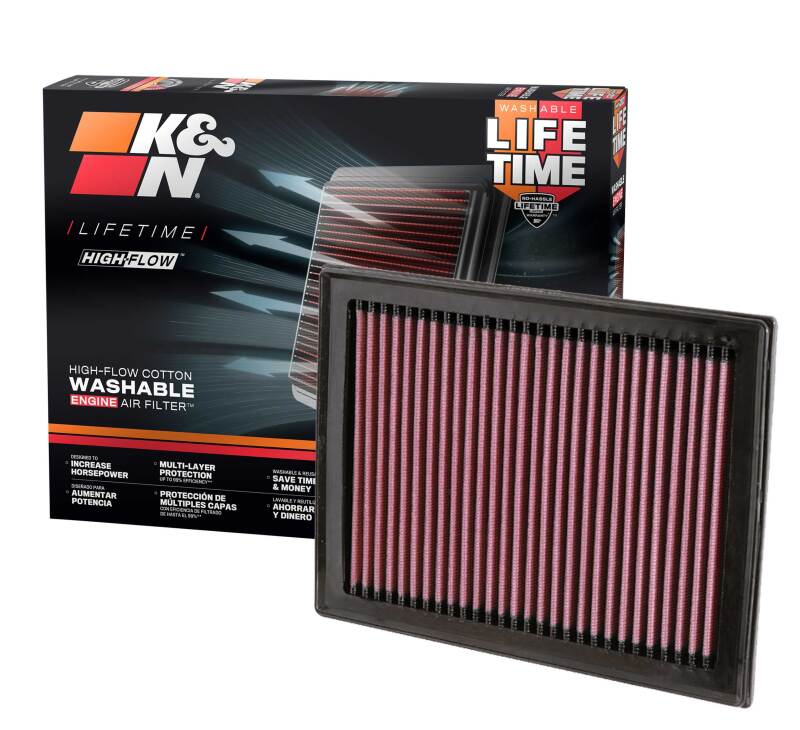 K&N 08 Nissan Sentra 2.5L Drop In Air Filter K&N Engineering Air Filters - Drop In AXOPROS