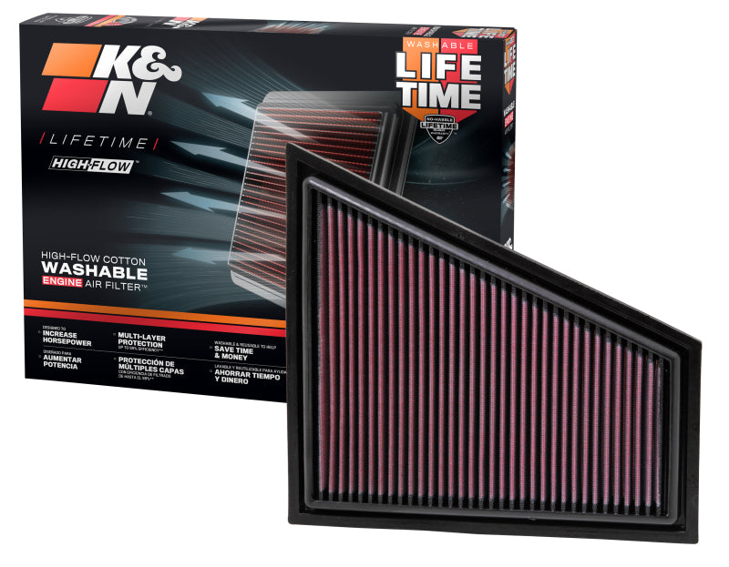 K&N 09-10 BMW Z4 2.5/3.0L-L6 Drop In Air Filter K&N Engineering Air Filters - Drop In AXOPROS