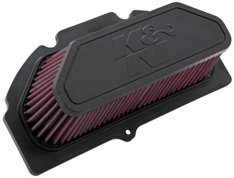K&N 09-11 Suzuki GSXR 1000 Replacement Air Filter 11.063in L x 5.688in W x 3.375in H K&N Engineering Air Filters - Direct Fit AXOPROS