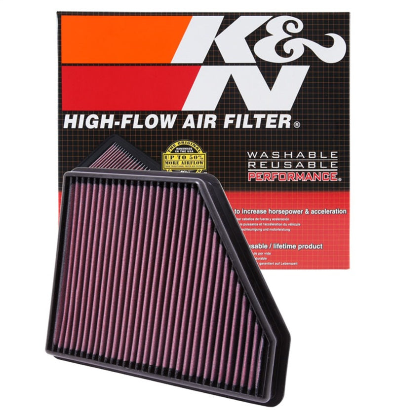 K&N 10 Chevy Camaro 3.6/6.2L Drop In Air Filter K&N Engineering Air Filters - Drop In AXOPROS