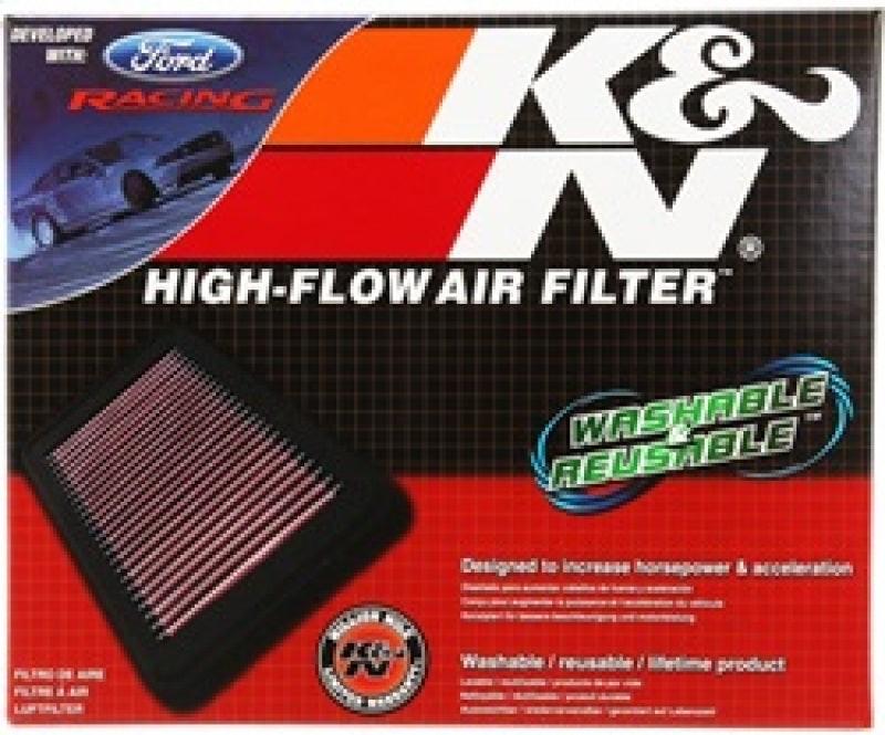 K&N 10 Ford Mustang GT 4.6L-V8 Drop In Air Filter K&N Engineering Air Filters - Drop In AXOPROS