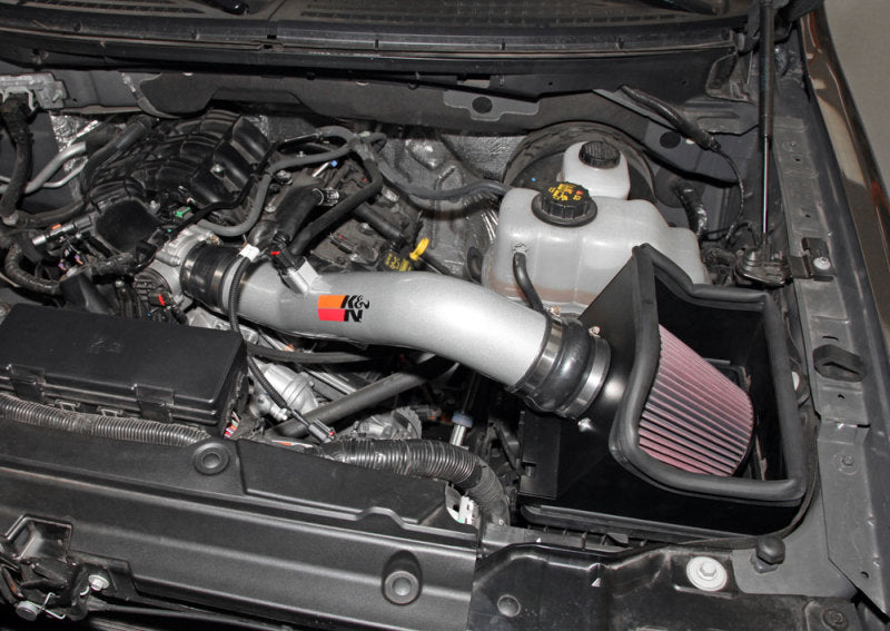 K&N 11-13 Ford Edge 3.5/3.7L-V6 Silver High Flow Performance Kit K&N Engineering Cold Air Intakes AXOPROS