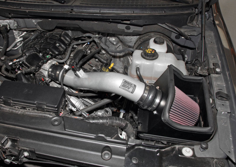 K&N 11-13 Ford Edge 3.5/3.7L-V6 Silver High Flow Performance Kit K&N Engineering Cold Air Intakes AXOPROS