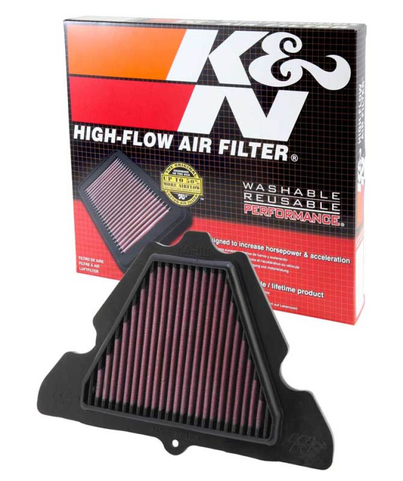 K&N 11-13 Kawasaki Z1000 1000/ ZX1000 Ninja / 11-12 Z1000 SX / 12 Versys 1000 Replacement Air Filter K&N Engineering Air Filters - Direct Fit AXOPROS