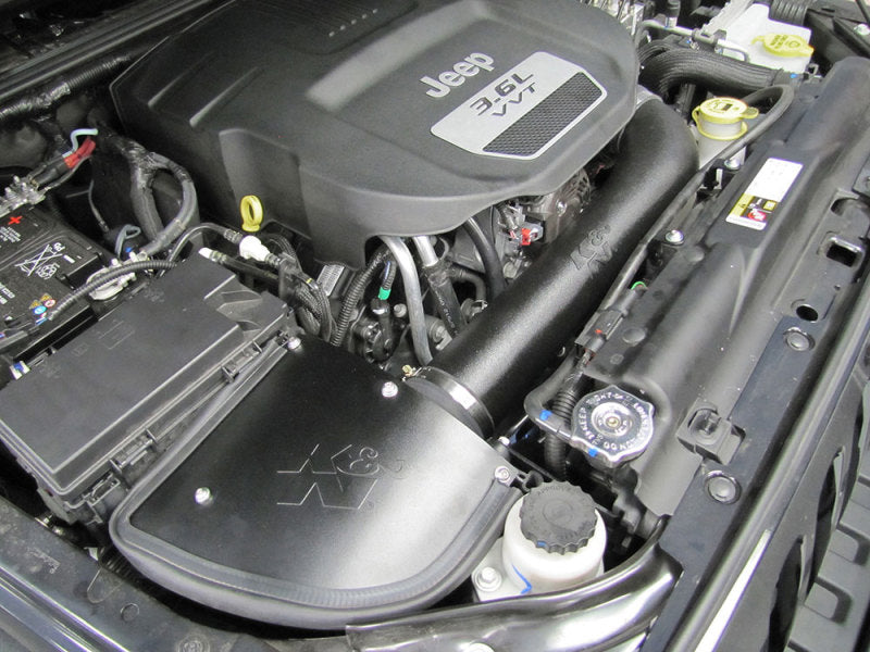 K&N 12-14 Jeep Wrangler V6 3.6L Performance Intake Kit K&N Engineering Cold Air Intakes AXOPROS