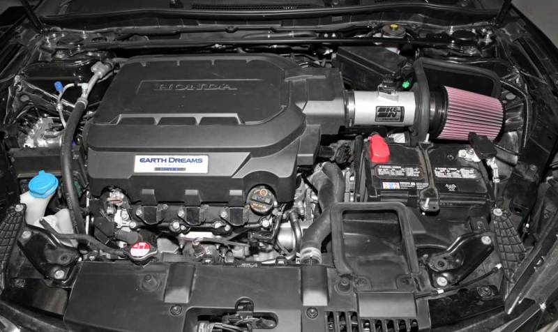 K&N 13-14 Honda Accord 3.5L V6 69 Series Typhoon Air Intake System - Silver Cold Air Intake Kit K&N Engineering Cold Air Intakes AXOPROS