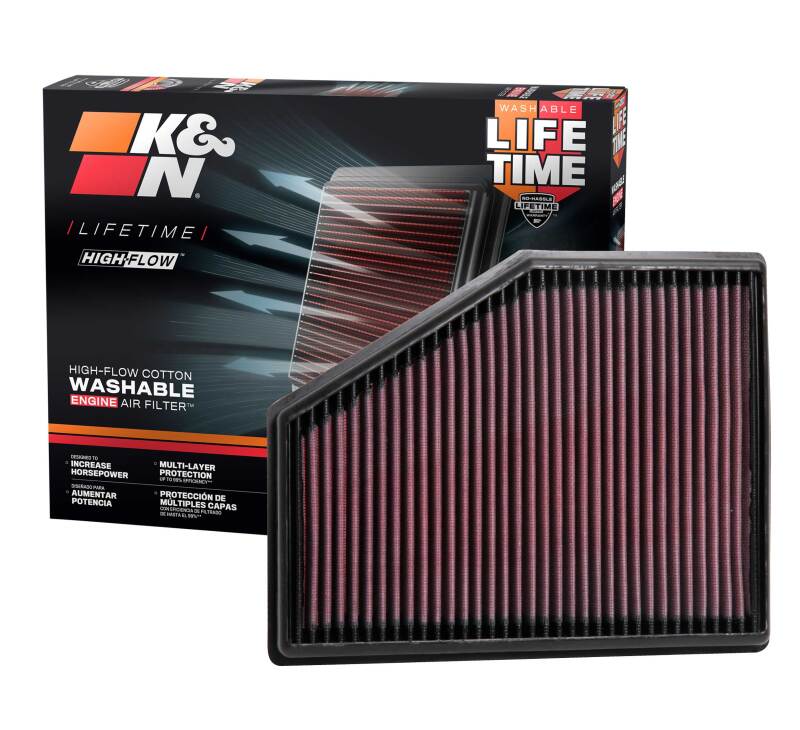 K&N 15-18 BMW 740I L4-3.0L F/I Replacement Drop In Air Filter K&N Engineering Air Filters - Drop In  AXOPROS