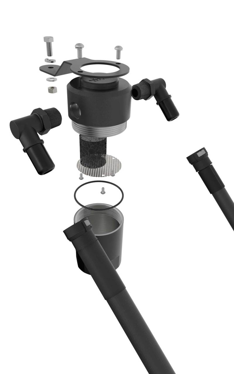K&N 15-23 Ford Mustang 2.3L Ecoboost Oil Catch Can K&N Engineering Oil Separators AXOPROS