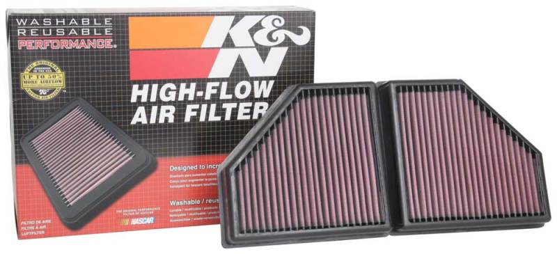 K&N 16-19 BMW 750i L6-4.4L F/I Replacement Drop In Air Filter K&N Engineering Air Filters - Drop In AXOPROS