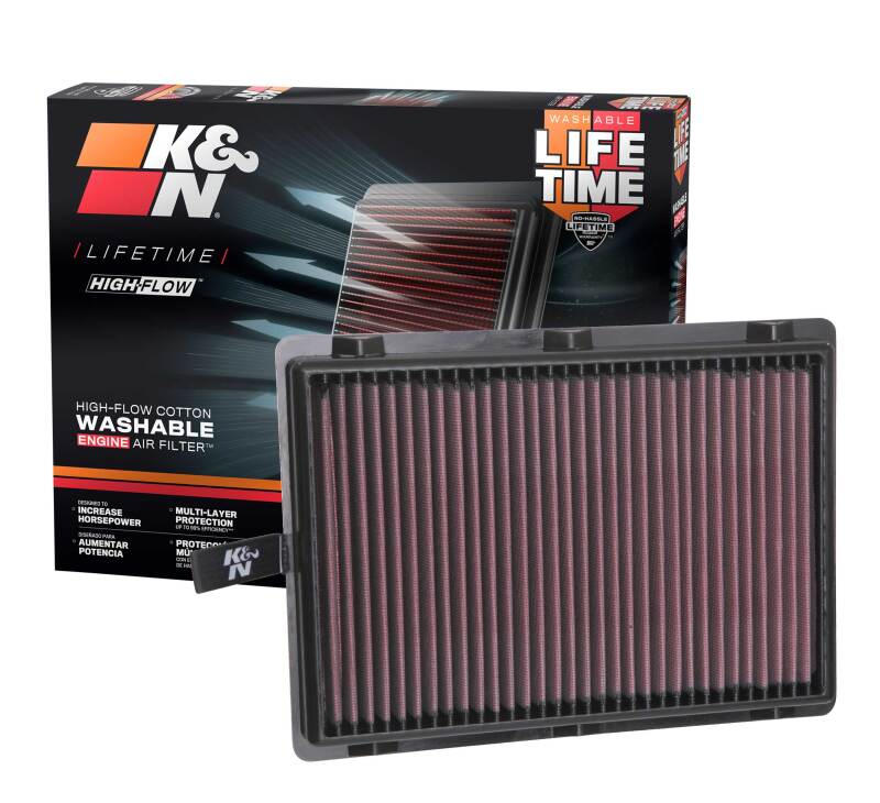 K&N 17-18 Hyundai Santa Fe Sport L4-2.4L F/I Drop In Air Filter K&N Engineering Air Filters - Drop In AXOPROS