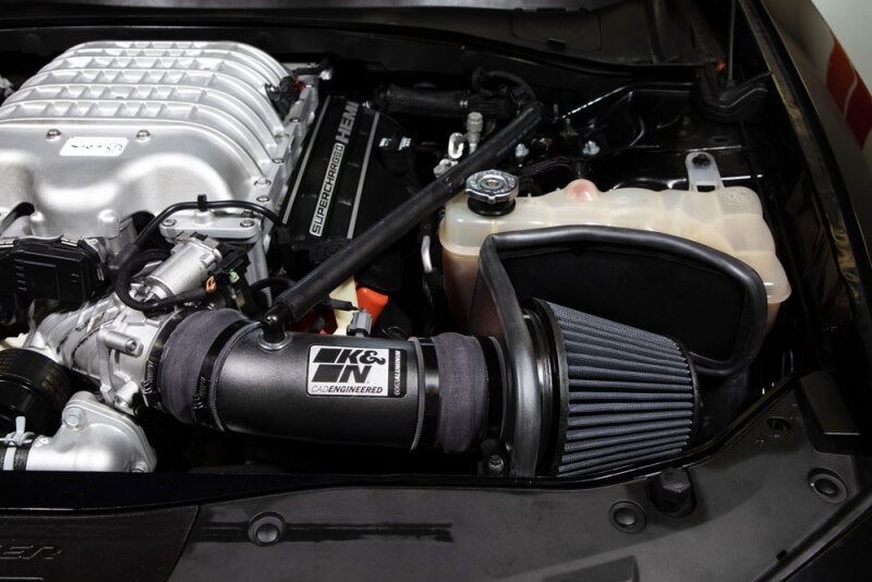 K&N 17-23 Dodge Charger/Challenger Hellcat SC 6.2L V8 DRYFLOW Performance Air Intake System K&N Engineering Cold Air Intakes AXOPROS