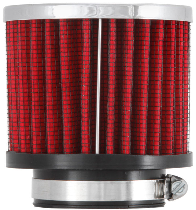 K&N 1.75in Flange ID x 3in OD x 2.5in H Chrome Finish Rubber Base Crankcase Vent Filter K&N Engineering Air Filters - Universal Fit AXOPROS