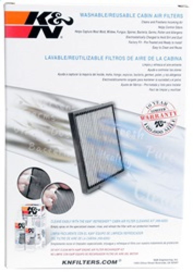 K&N 2011-2016 Jeep Wrangler 2.8/3.6L Cabin Air Filter K&N Engineering Cabin Air Filters AXOPROS