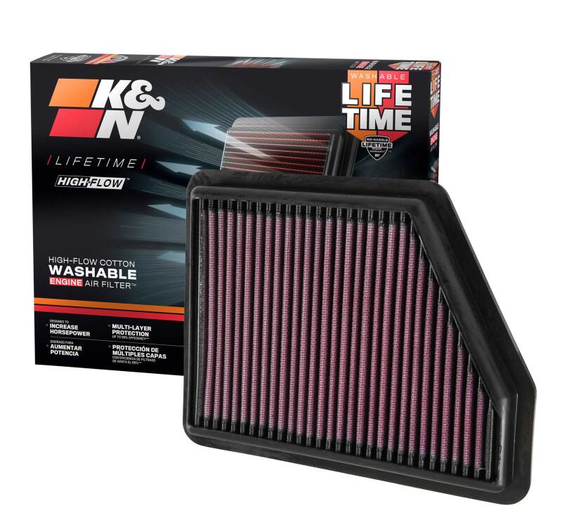K&N 2016 Honda Civic L4-2.0L Replacement Drop In Air Filter K&N Engineering Air Filters - Drop In AXOPROS