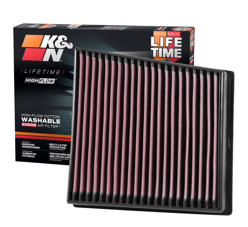 K&N 2017 Chevrolet Silverado 2500HD V8-6.6L DSL Replacement Drop In Air Filter K&N Engineering Air Filters - Drop In AXOPROS