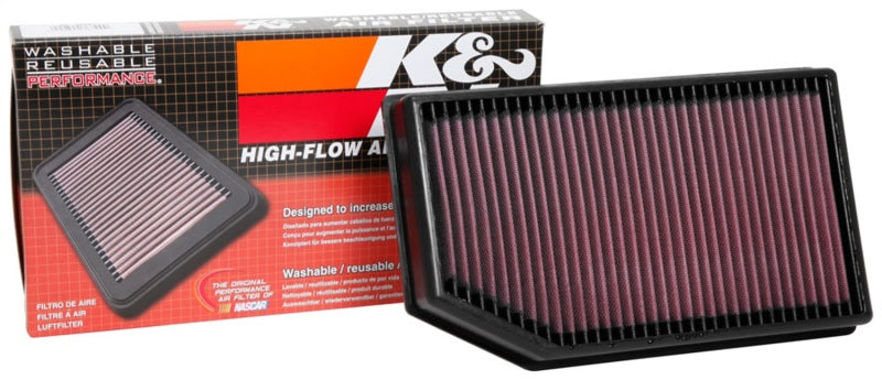 K&N 2018 Jeep Wrangler JL 2.0L/3.6L F/I Drop In Air Filter K&N Engineering Air Filters - Drop In AXOPROS