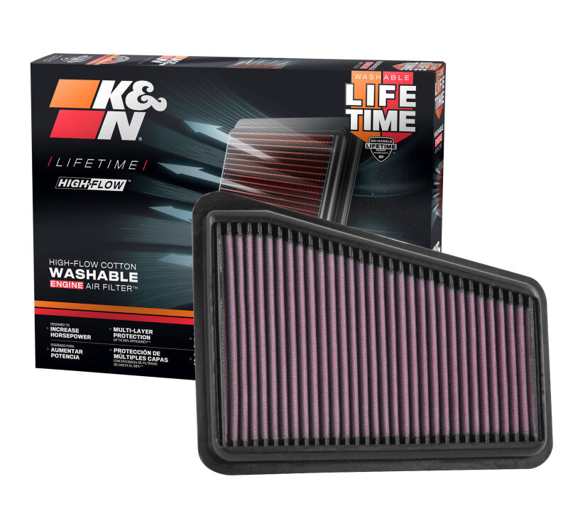 K&N 2018 Kia Stinger GT V6-3.3L Right Side Drop In Air Filter K&N Engineering Air Filters - Drop In AXOPROS