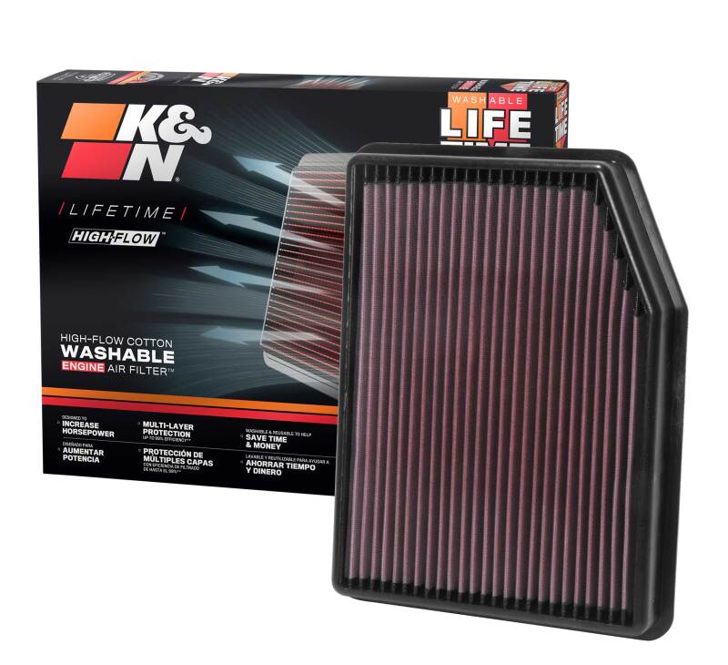 K&N 2019 Chevrolet Silverado 1500 V8-5.3L F/I Drop In Air Filter K&N Engineering Air Filters - Drop In AXOPROS