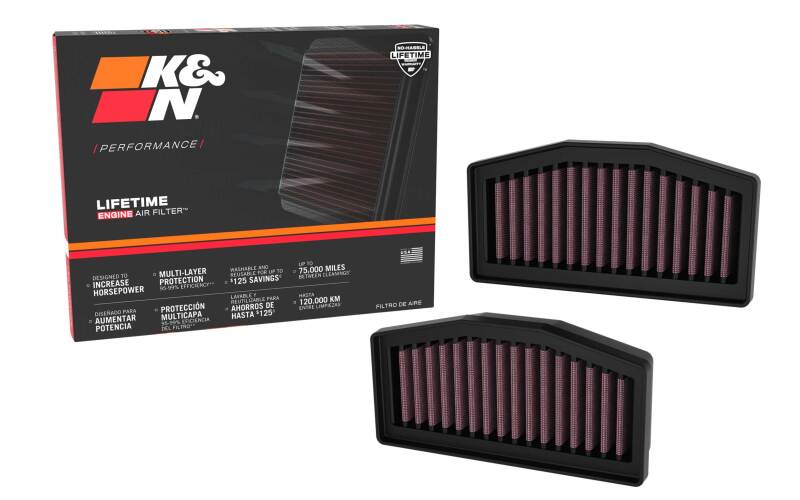 K&N 2024 BMW R1300GS Replacement Air Filter (Set of 2) K&N Engineering Air Filters - Direct Fit AXOPROS