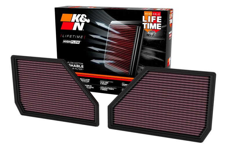 K&N 25+ BMW X5 M V8-4.4L High-Flow Replacement Air Filter K&N Engineering Air Filters - Drop In AXOPROS