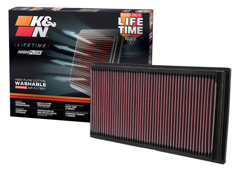 K&N 96-07 Audi / 99-05 Seat / 96-04 Skoda / 97-09 VW Drop In Air Filter K&N Engineering Air Filters - Drop In AXOPROS