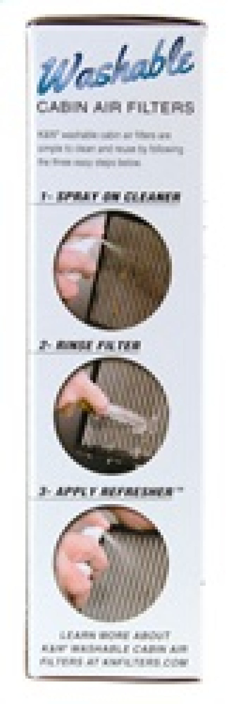 K&N Cabin Filter Cleaning Kit K&N Engineering Recharge Kits AXOPROS