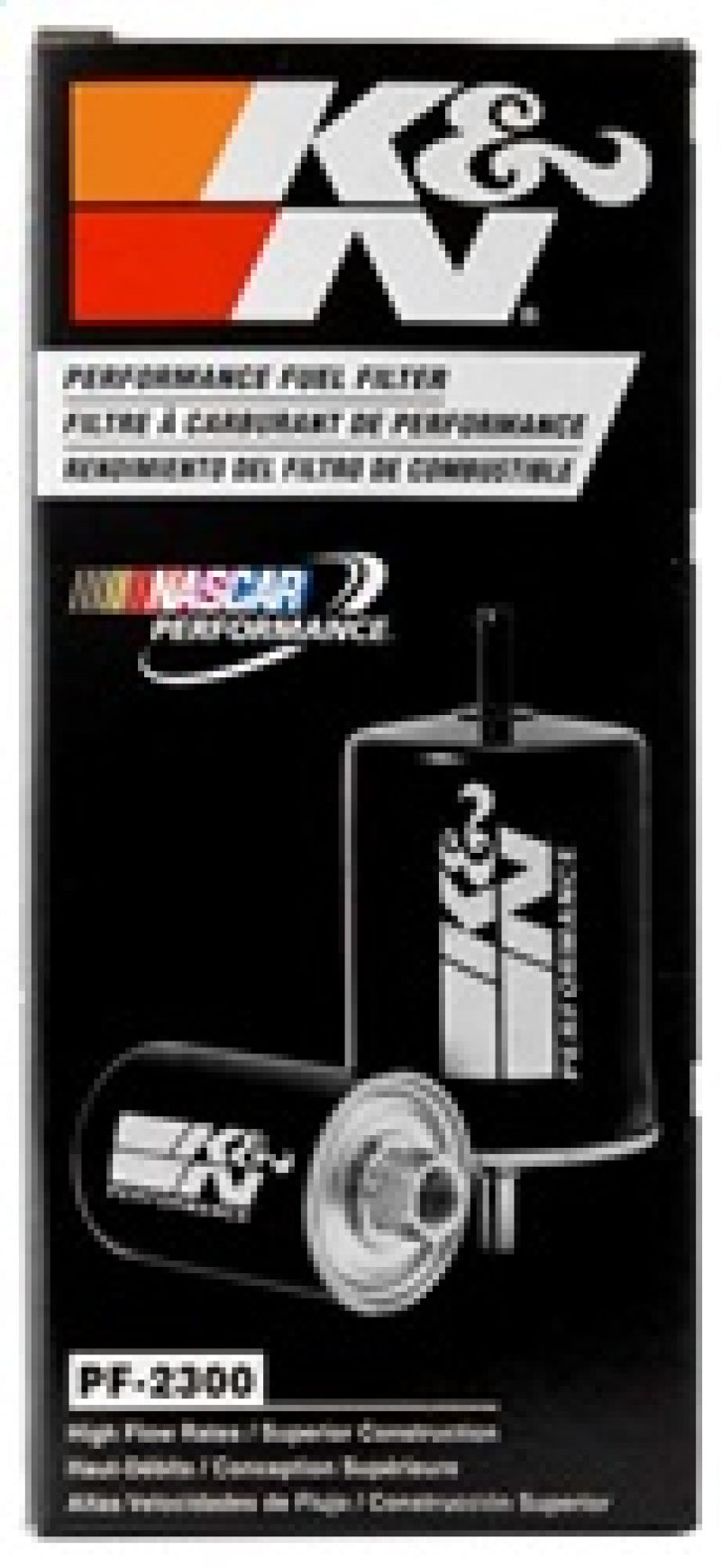 K&N Cellulose Media Fuel Filter 3in OD x 6.938in L K&N Engineering Fuel Filters AXOPROS