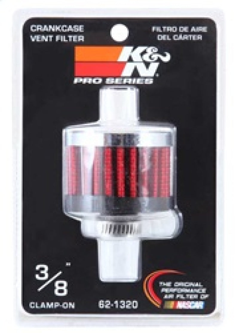 K&N Clamp On Rubber Base Crankcase Vent Filter 0.375in Flange ID x 2in OD x 1.5in Height K&N Engineering Air Filters - Universal Fit  AXOPROS