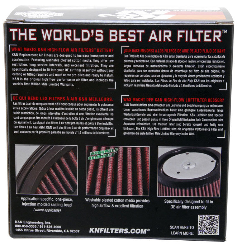K&N Custom Air Filter Round 5-3/8in OD x 4in ID x 2in H K&N Engineering Air Filters - Drop In AXOPROS