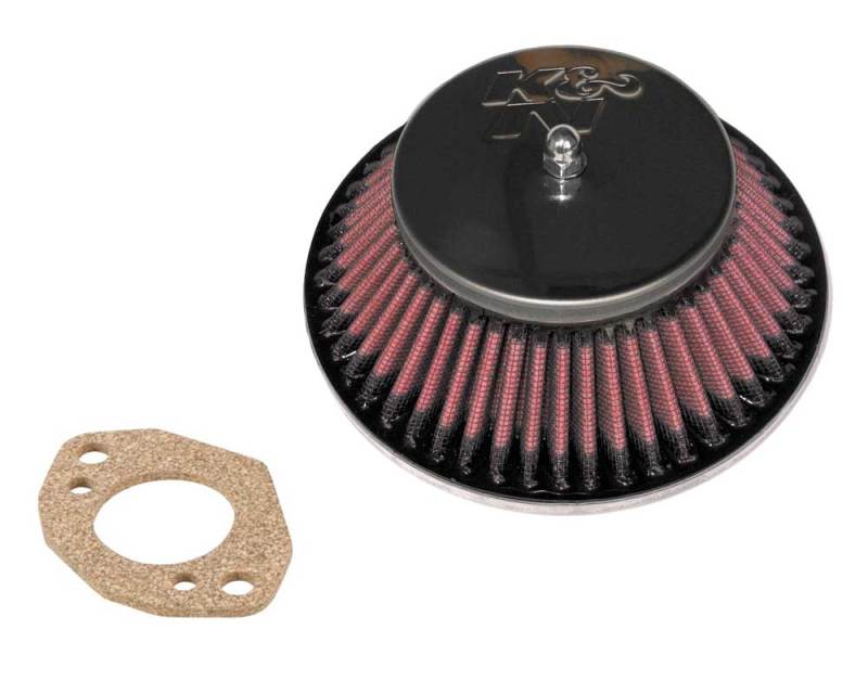 K&N Custom Racing Assembly - Round Tapered - Red 1.375in Neck Flange - 2.25in Over Height K&N Engineering Carburetor Air Cleaners AXOPROS