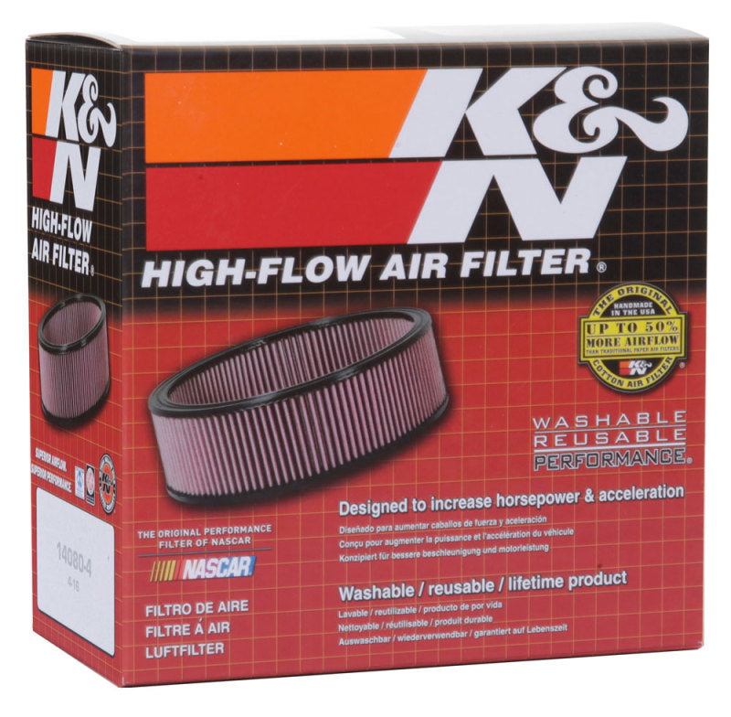 K&N Custom Racing Assembly - Round Tapered - Red 1.656in Neck Flange - 2.25in Over Height K&N Engineering Carburetor Air Cleaners AXOPROS