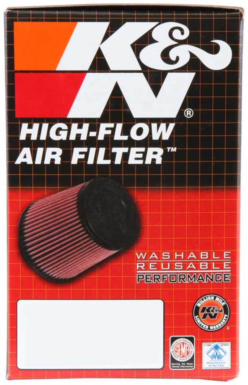 K&N Filter Universal Rubber Filter - Round Straight 3.5in Base OD x 3.5in Top OD x 5in H K&N Engineering Air Filters - Universal Fit  AXOPROS