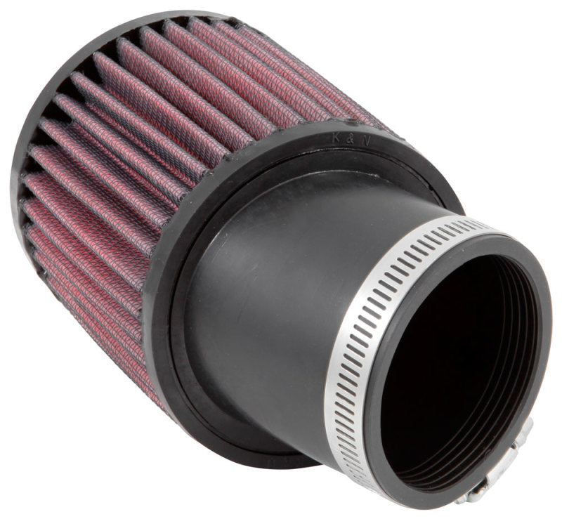 K&N Filter Universal Rubber Round Straight Filter 20 Deg Angled 2-7/16in Flange 3-3/4in OD 4in H K&N Engineering Air Filters - Universal Fit  AXOPROS